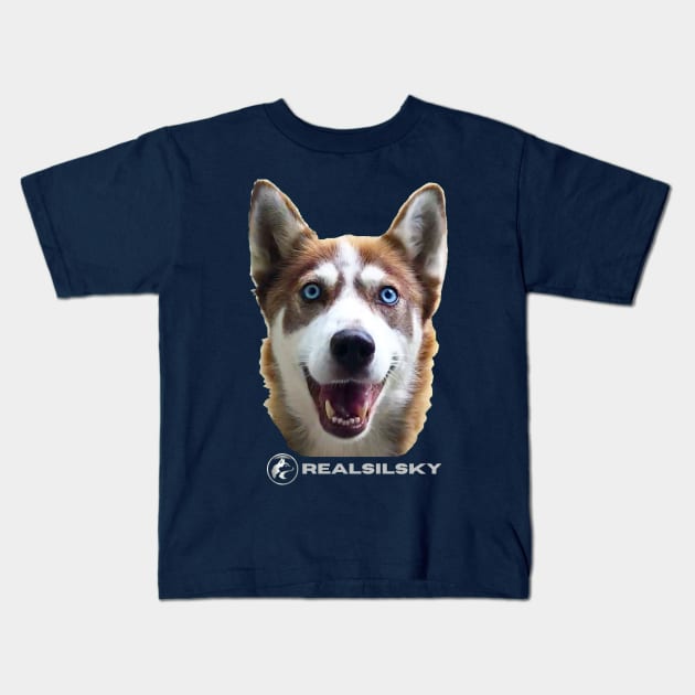 Red Husky - realSILSKY IG designs Kids T-Shirt by SILSKY